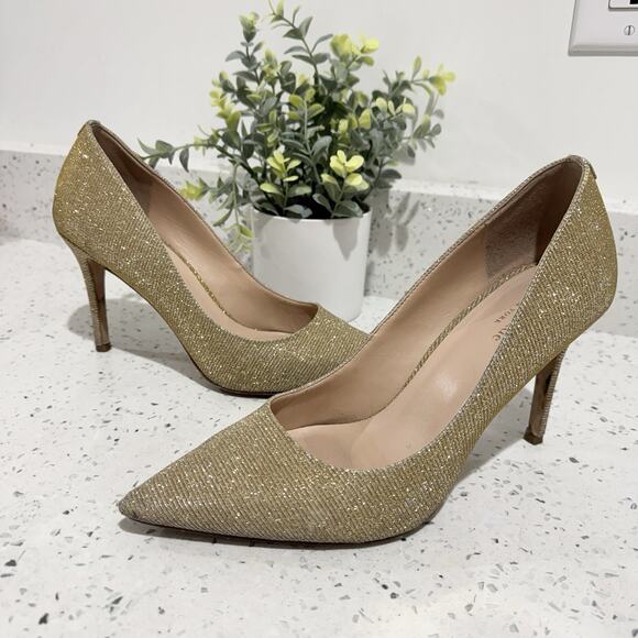 kate spade Shoes - Kate Spade Valerie Gold Glitter Pumps Size 8.5 CV